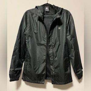 NWT Starter brand Rain jacket / waterproof windbreaker, size Medium, Black